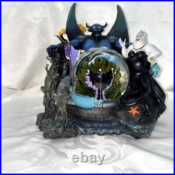Disney Villians Light-up Musical Snow Globe Maleficent, Chernabog, Evil Queen