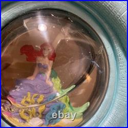 Disney Vintage Little Mermaid Musical Snow Globe Clamshell Musical Glow