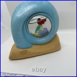 Disney Vintage Little Mermaid Musical Snow Globe Clamshell Musical Glow