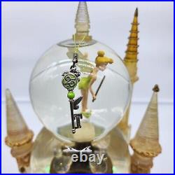 Disney WDW Crystal Castle Tinker Bell Snow Globe Lighted Music Box Rare
