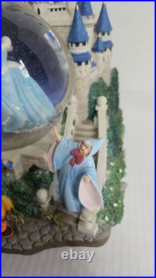 Disney WDW Resorts Snow Globe Castle Cinderella Lighted Musical Motion Works