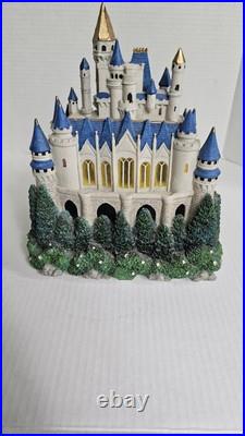 Disney WDW Resorts Snow Globe Castle Cinderella Lighted Musical Motion Works