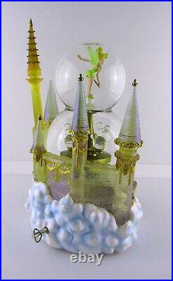 Disney WDW Resorts Snow Globe Castle Tinkerbell Lighted Musical Motion READ DESC