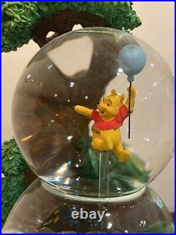 Disney Winnie The Pooh Christopher Robin 2-tier Snow globe Vintage Collectible