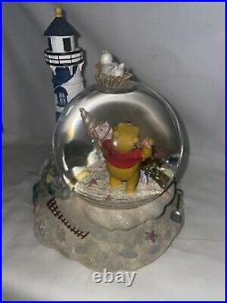 Disney Winnie The Pooh Lighthouse Musical Snowglobe Piglet Tigger