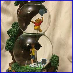 Disney Winnie the Pooh GREAT ADVENTURE Musical Box Figurines Double SnowGlobe