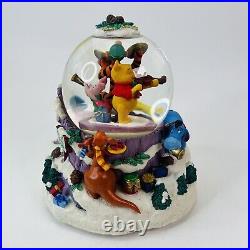 Disney Winnie the Pooh Musical Snow Globe We Wish You A Merry Christmas