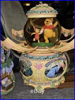 Disney Winnie the Pooh Snow Globe Music Box with Tigger and Piglet Design