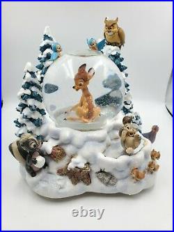 Disney Winter Bambi Musical Snow Globe Christmas Snowglobe