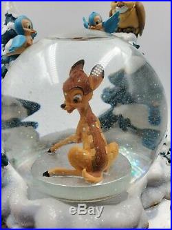 Disney Winter Bambi Musical Snow Globe Christmas Snowglobe