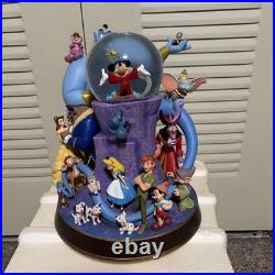 Disney Wonderful World Of Disney Snow Globe Snowglobe withbox music retired