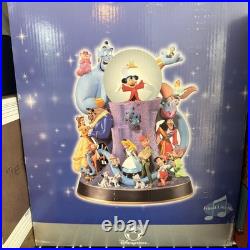 Disney Wonderful World Of Disney Snow Globe Snowglobe withbox music retired EUC