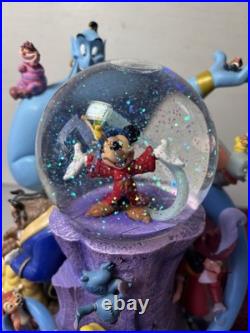 Disney Wonderful World Of Disney Snowglobe Music Box Lights Up Damage 2008