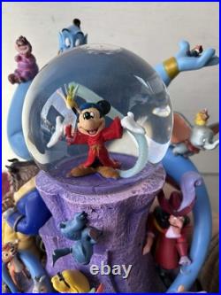 Disney Wonderful World Of Disney Snowglobe Music Box Lights Up Damage 2008