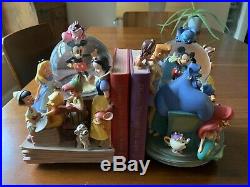 Disney Wonderful World of Disney Through the Years Book End Snow Globe Set