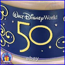 Disney World 50th Anniversary Magic Kingdom Cinderella Musical Castle Snow Globe
