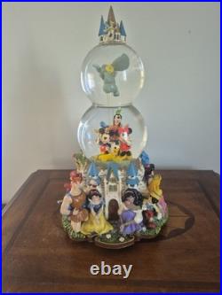 Disney World Character Parade 2 Tiered Spinning Dumbo Snow Globe Vintage F/S USA
