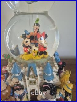 Disney World Character Parade 2 Tiered Spinning Dumbo Snow Globe Vintage F/S USA