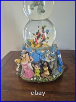 Disney World Character Parade 2 Tiered Spinning Dumbo Snow Globe Vintage F/S USA