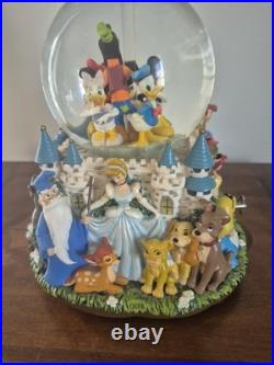 Disney World Character Parade 2 Tiered Spinning Dumbo Snow Globe Vintage F/S USA
