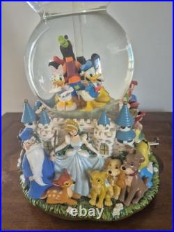 Disney World Character Parade 2 Tiered Spinning Dumbo Snow Globe Vintage F/S USA