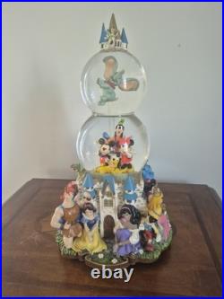 Disney World Character Parade 2 Tiered Spinning Dumbo Snow Globe Vintage F/S USA