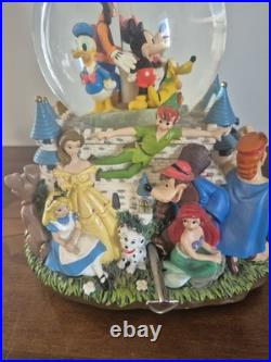 Disney World Character Parade 2 Tiered Spinning Dumbo Snow Globe Vintage F/S USA