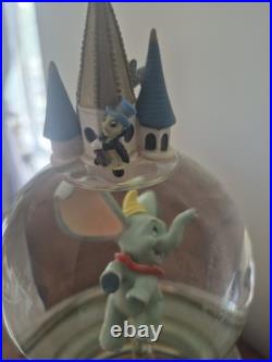 Disney World Character Parade 2 Tiered Spinning Dumbo Snow Globe Vintage F/S USA