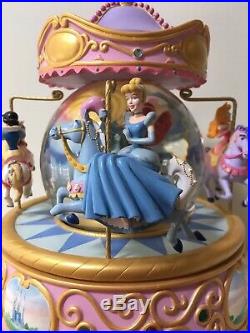 Disney multi princess carousel snow globe Ariel, Snow White, Cinderella, Belle