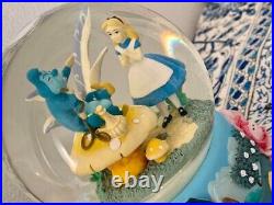 Disney s Alice in Wonderland Snow globe with music box From Japan F/S Used