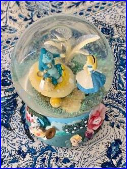 Disney s Alice in Wonderland Snow globe with music box From Japan F/S Used