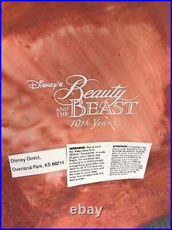 Disney's Beauty & The Beast Multi-Snow Globe 10th Anniversary RARE