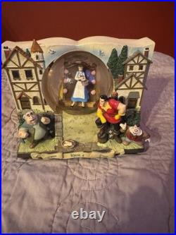 Disney's Beauty and the Beast Double sided Book Snow Globe Music READ Damaged