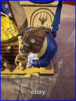 Disney's Beauty and the Beast Double sided Book Snow Globe Music READ Damaged