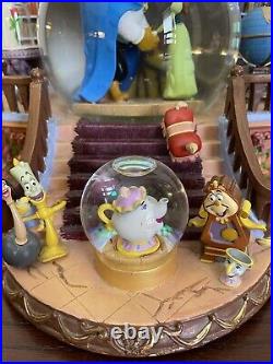 Disney's Beauty and the Beast Musical Library Snow Globe, Music Box, Collectible