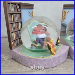 Disney's Beauty and the Beast Snow Globe Book Ends Pair Set