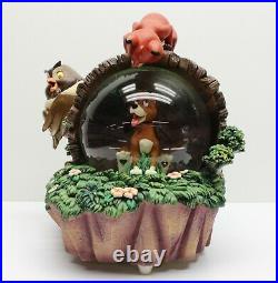 Disney's Fox and the Hound musical Snowglobe No Box but STILL WORKS! #96285
