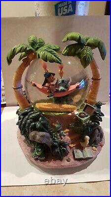 Disney's Lilo and Stitch Musical Snowglobe with lights and sound! Plays Aloha