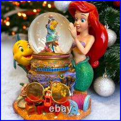 Disney's Little Mermaid Snow Globe & Music Box, Plays Under The Sea Rarest