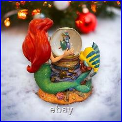 Disney's Little Mermaid Snow Globe & Music Box, Plays Under The Sea Rarest