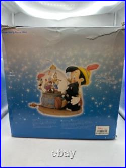Disney's Pinocchio's Music Box Water Globe Snow Globe With Original Box