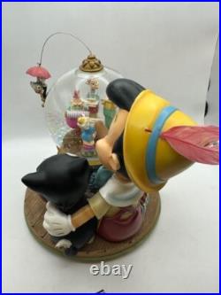 Disney's Pinocchio's Music Box Water Globe Snow Globe With Original Box