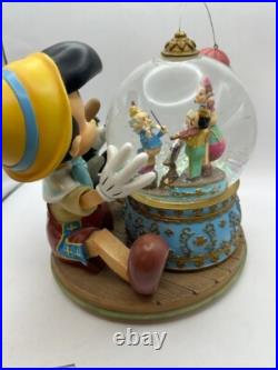 Disney's Pinocchio's Music Box Water Globe Snow Globe With Original Box