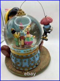 Disney's Pinocchio's Music Box Water Globe Snow Globe With Original Box