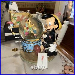 Disney's Pinocchio's Music Box Water Globe Snow Globe with tags