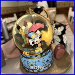 Disney's Pinocchio's Music Box Water Globe Snow Globe with tags