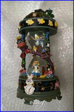 Disney store Japan 25th Anniv. Alice in Wonderland Snow Globe Dome Music box
