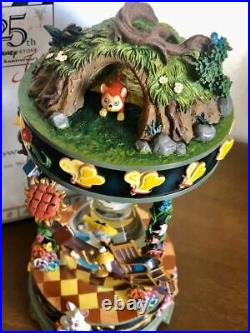 Disney store Japan 25th Anniv. Alice in Wonderland Snow Globe Dome Music box NEW