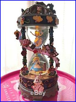 Disney store Japan 25th Anniversary Alice in Wonderland Snow Globe Dome