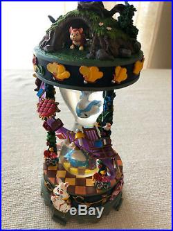 Disneyland Alice In Wonderland Hourglass Snow globe Music Box FREE INS SHIPPING